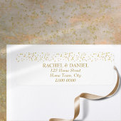 Gold Dust Confetti Address Label
