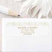Gold Dust Confetti Address Label (Insitu)