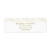 Gold Dust Confetti Address Label (Voorkant)