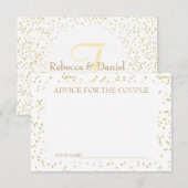 Gold Dust Confetti Advice for the Couple Advieskaart (Voorkant / Achterkant)