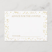 Gold Dust Confetti Advice for the Couple Advieskaart (Voorkant)