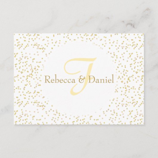 Gold Dust Confetti Advice for the Couple Advieskaart (Achterkant)