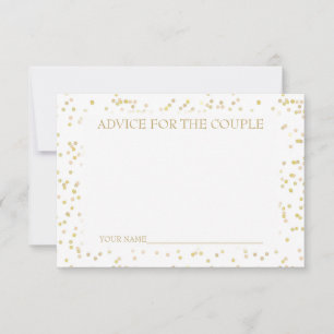 Gold Dust Confetti Advice for the Couple Advieskaart