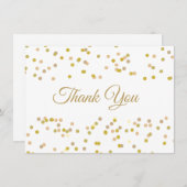 Gold Dust Confetti Dank u Bedankkaart (Voorkant / Achterkant)