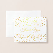 Gold Dust Confetti Dank u Folie Kaarten (Voorkant met envelop)