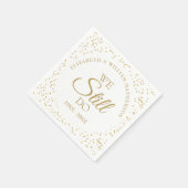 Gold Dust Confetti Vow Renew Jubileum Servet (Hoek)