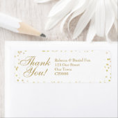 Gold Dust Confetti Wedding Hartelijk dank Etiket (Insitu)