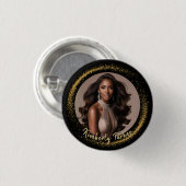 Gold Dust Custom Photo Pageant Button (Voorkant /achterkant)