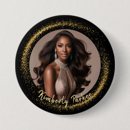 Gold Dust Custom Photo Pageant Button
