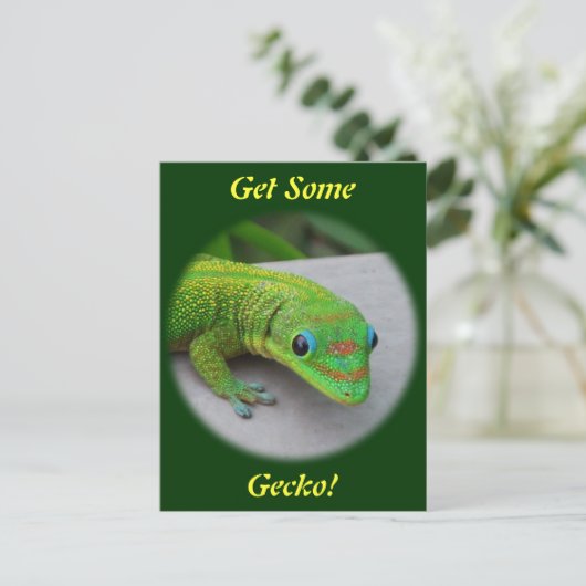 Gold Dust Day Gecko - Auditie en krijg wat Gecko Briefkaart (Staand voorkant)