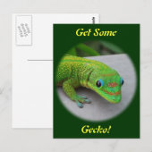 Gold Dust Day Gecko - Auditie en krijg wat Gecko Briefkaart (Voorkant / Achterkant)