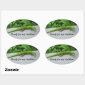 Gold Dust Day Gecko - Auditie en krijg wat Gecko Ovale Sticker (Vel)