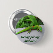 Gold Dust Day Gecko - Auditie en krijg wat Gecko Ronde Button 5,7 Cm (Voorkant /achterkant)
