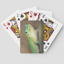 Gold Dust Day Gecko Foto Pokerkaarten