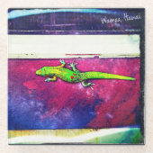 Gold Dust Day Gecko Glazen Onderzetter (Voorkant)