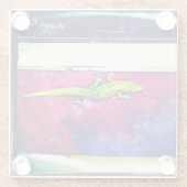 Gold Dust Day Gecko Glazen Onderzetter (Achterkant)