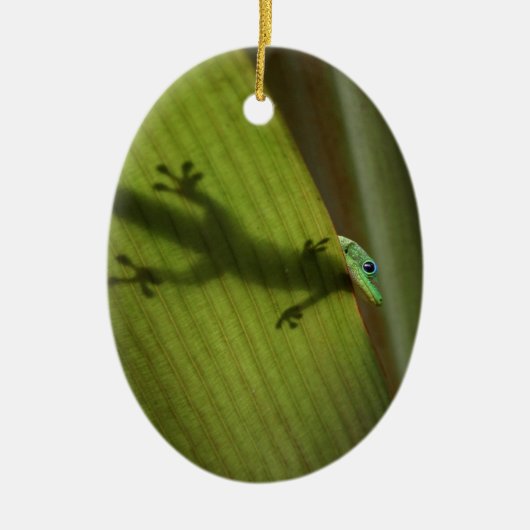 Gold Dust Day Gecko Keramisch Ornament (Voorkant)