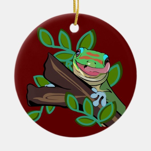 GOLD DUST DAY GECKO KERAMISCH ORNAMENT (Voorkant)