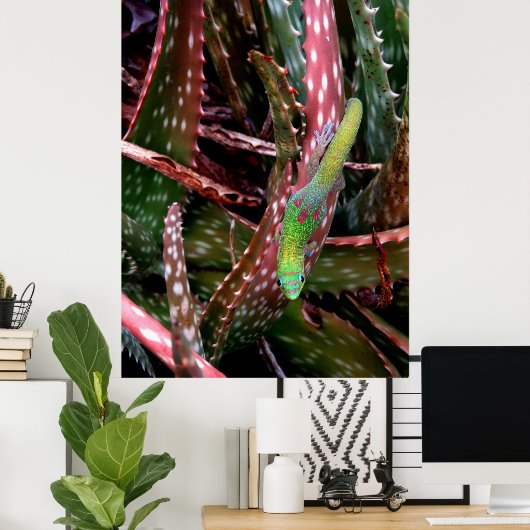 Gold Dust Day Gecko Poster (Thuiskantoor)