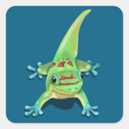 Gold Dust Day Gecko Vierkante Sticker