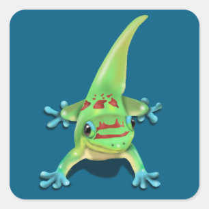 Gold Dust Day Gecko Vierkante Sticker