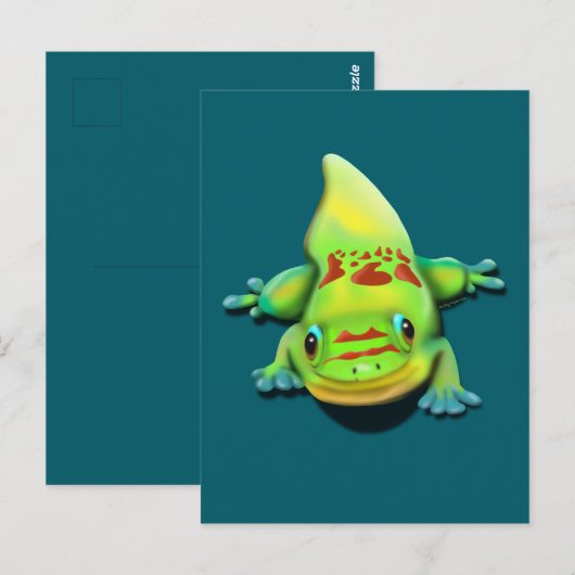 Gold Dust Day gekko Briefkaart (Voorkant / Achterkant)