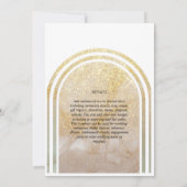Gold Dust | Elegant Gold Glitter Arch Wedding Kaart (Achterkant)