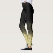 Gold Dust Glitter Black Kerstfeest Fun Trendy Part Leggings (Links)