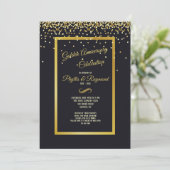 Gold Dust Invitation Kaart (Staand voorkant)