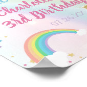 Gold Dust Magical Unicorn Fairy Mermaid Birthday Poster (Hoek)