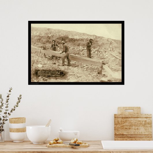 Gold Dust Mining Rockerville SD 1889 Poster (Keuken)