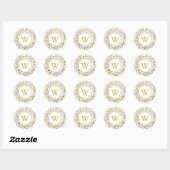 Gold Dust Monogram Ronde Sticker (Vel)