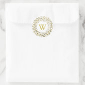 Gold Dust Monogram Ronde Sticker (Tas)