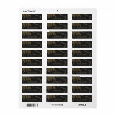 Gold Dust & Outlines Wedding Bk/Gld ID835 Etiket (Full Sheet)