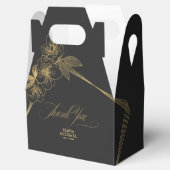 Gold Dust & Outlines Wedding Black/Gold ID835 Bedankdoosjes (Geopend)