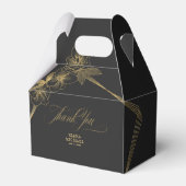 Gold Dust & Outlines Wedding Black/Gold ID835 Bedankdoosjes (Voorkant Zijde)
