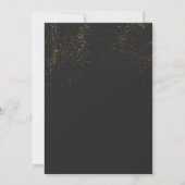 Gold Dust & Outlines Wedding Black/Gold ID835 Kaart (Achterkant)