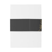 Gold Dust & Outlines Wedding Blk/Gld ID835 Uitnodigingen Wikkel (Achterkant Voorbeeld)