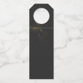 Gold Dust & Outlines Wedding Cheers Blk/Gld ID835 Flessenhanger (Achterkant)