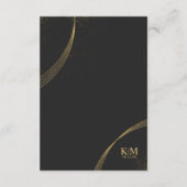 Gold Dust & Outlines Wedding Details Blk/Gld ID835 Informatiekaartje (Achterkant)