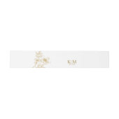 Gold Dust & Outlines Wedding Wht/Gld ID835 Uitnodigingen Wikkel (Vlak)