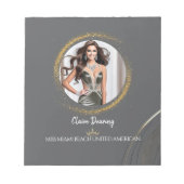 Gold Dust Pageant Titleholder Photo Notepad Notitieblok (Voorkant)