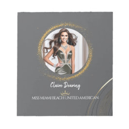 Gold Dust Pageant Titleholder Photo Notepad Notitieblok