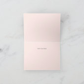 Gold Dust Peach Blush Floral Waterverf Weddenschap Bedankkaart (Binnen)