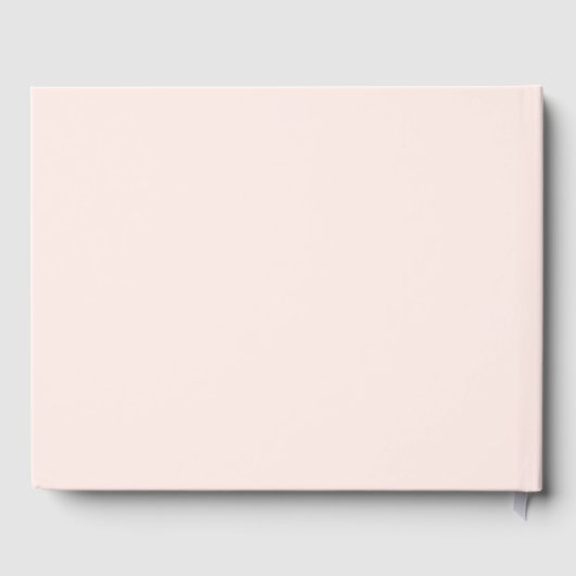 Gold Dust Peach Blush Floral Waterverf Weddenschap Gastenboek (Achterkant)