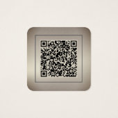 Gold Dust QR Code Photo Profile Card Vierkante Visitekaartjes (Achterkant)