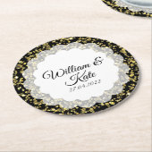 Gold Dust Scollop Ronde Kartonnen Onderzetter (Gebogen)