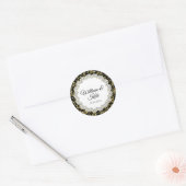 Gold Dust Scollop Ronde Sticker (Envelop)