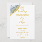 Gold Dust Simple Modern Sikh Ik Onkar Uitnodiging (Voorkant)