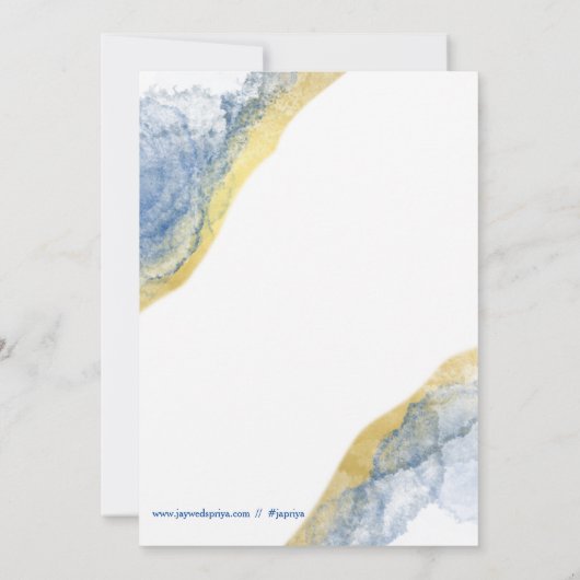 Gold Dust Simple Modern Sikh Ik Onkar Uitnodiging (Achterkant)